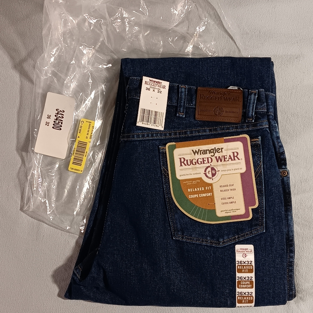 NWT Wrangler Rugged Wear 36x32 Jeans - Picture 3 of 8